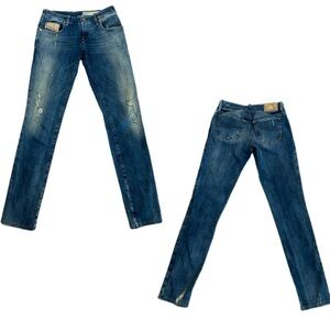 diesel women’s grupee super slim skinny low waist denim jeans Sz 28 stretch